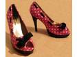 Red and White Polka Dot Heels With Bow